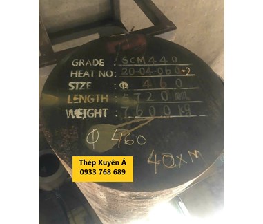 THÉP TRÒN ĐẶC SCM440 PHI 460 - LÁP ĐẶC PHI 460 SCM440